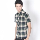 INTHING - Short-Sleeve Plaid Shirt