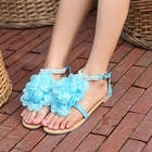 Grace Candy - Corsage-Accent Thong Sandals