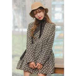 Dalkong - Patterned Mini Hanbok Dress Dalkong - Patterned Mini Hanbok Dress