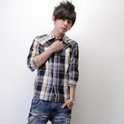 SeventyAge - 3/4-Sleeve Plaid Shirt