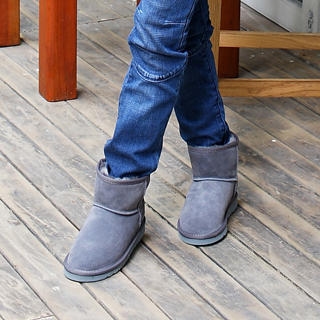 Genuine Leather Short Snow Boots