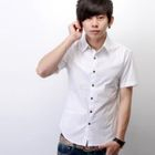 SeventyAge - Patchwork Short-Sleeve Dotted Shirt