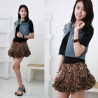 Sunbijou - Elastic-Waist Layered Miniskirt