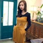 OrangeBear - Inset Top Two-Tone Dress