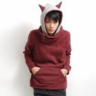 RINA - Horn-Accent Hooded Pullover