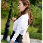 prischu essentials - Chiffon Panel Cropped Top