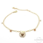 Cuteberry - Rhinestone Apple Anklet