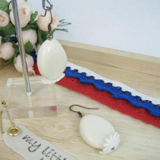Elegant Lace Bead Earrings(ivory)
