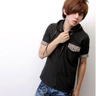 SeventyAge - Leopard Print Hooded Short Sleeve Shirt