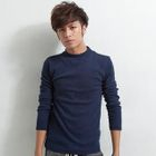 Free Shop - Mock-Neck Ribbed Top
