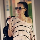 PUFFY - Scoopneck Striped Knit Top