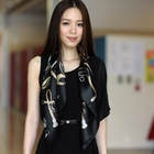 59th Street - Strap & Chain Print Satin Scarf
