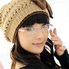 59 Seconds - Pattern Temple Half Frame Glasses (Non-Prescription Lens Included)
