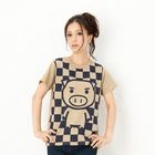 Buden Akindo - Short-Sleeve Print T-Shirt - Race Flag Pig