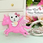 Miss Girl - Rhinestone Flying Bear Keychain