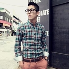 MITOSHOP - Button-Down Plaid Shirt