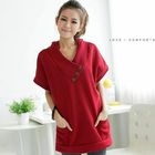 eFashion - Short-Sleeve Buttoned Hooded Top