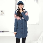 Stylewardrobe - Intarsia Hooded Cable Knit Cardigan