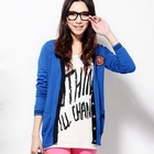 Ando Store - Appliqué Contrast-Trim Cardigan