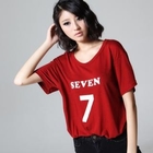 SARAH - '7' Print Loose-Fit T-Shirt