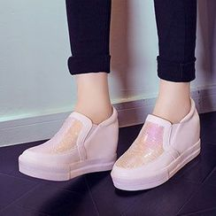 YIYA - 亮片内增高轻便鞋 YIYA - 亮片内增高轻便鞋