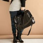 Fashion Lady - Faux-Leather Woven Satchel