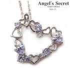 Angel's Secret - Rhinestone 'Heart' Necklace