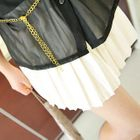 Jack Grace - Pleated Chiffon Mini Skirt