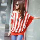 PUFFY - Dolman Sleeve Stripe Knit Top