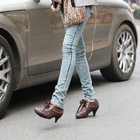 Smoothie - Studded Fringed Lace-Up Shoe Boots