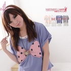 Maymaylu Dreams - Set: Bow-Print Tee + Polka Dot Tank Dress