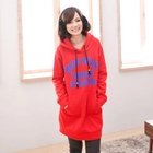CatWorld - Printed Drawstring Hooded Dress