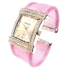 6thJune - 'Pink Net' Trendy Fashion Wrist Watch