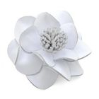 t. watch - White Leather Flower Charm