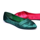 Smoothie - Woven Pointy Satin Flats