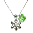 6thJune - 'Pianissimo' - 'Snowy Concerto' Necklace with Light Green Swarovski Crystal Butterfly 6thJune - 'Pianissimo' - 'Snowy Concerto' Necklace with Light Green Swarovski Crystal Butterfly