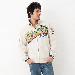 'Recurrent Life Guard' Print Zip Jacket