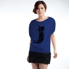 O.SA - Lace-Cat Cowlneck Top