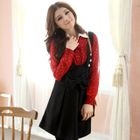 Tokyo Fashion - Bow-Accent Buttoned Jumper Dress
