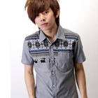 SeventyAge - Nordic Pattern Short Sleeve Shirt