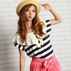 ZOO - Ruffle Striped Top