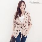 Stylementor - Oversized Lapel Deer Print Jacket