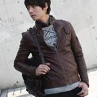 SEOBEAN - Faux-Leather Jacket
