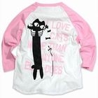 SCOPY - 3/4-Sleeve Baseball Tee - 'I LOVE CATs' (Unisex )
