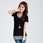 E.F.Shop - Inset Top Short-Sleeve T-Shirt