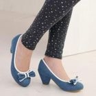 Lane172 - Bow-Accent Denim Pumps
