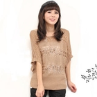 ZOO - Batwing-Sleeve Open-Knit Top