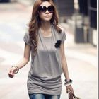PUFFY - Short-Sleeve Halter-Neck Overlay Top