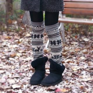 Nordic-Pattern Leg Warmers