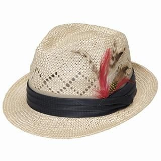 Feather-Accent Woven Hat Feather-Accent Woven Hat